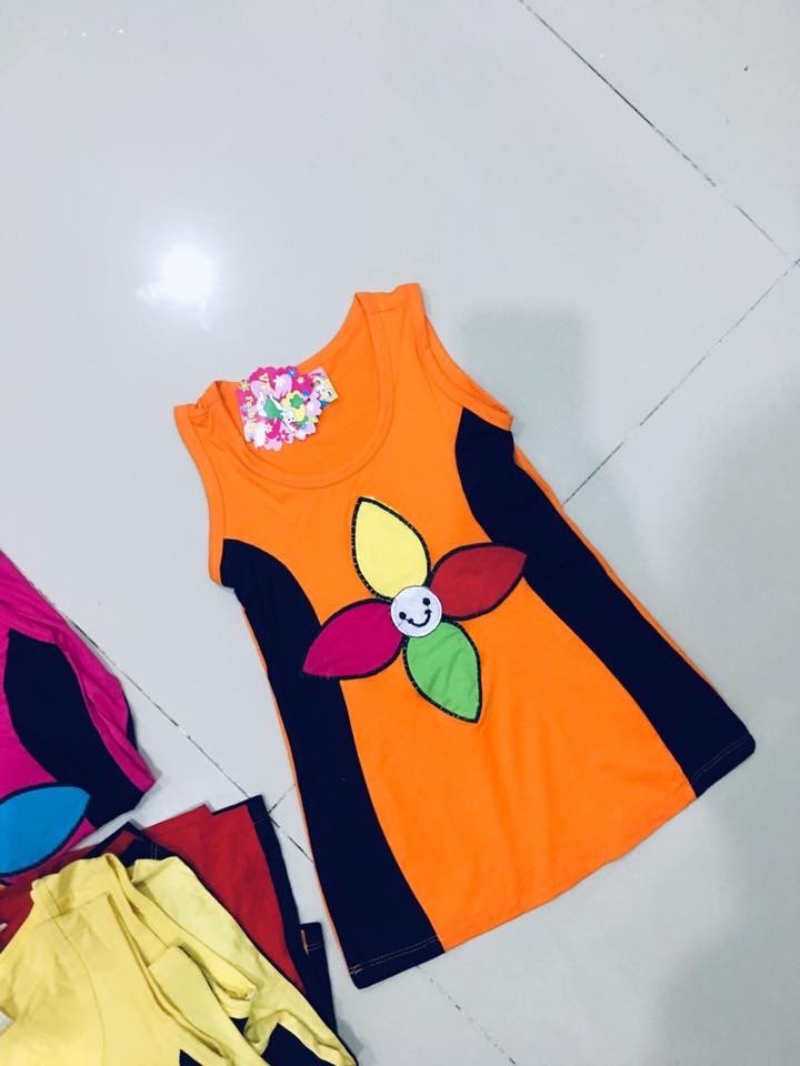 Đầm thun body cho bé gái thun mát 10-15kg