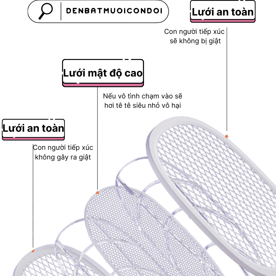 Vợt muỗi kiêm đèn bắt muỗi tự động 2 in 1 Hataca