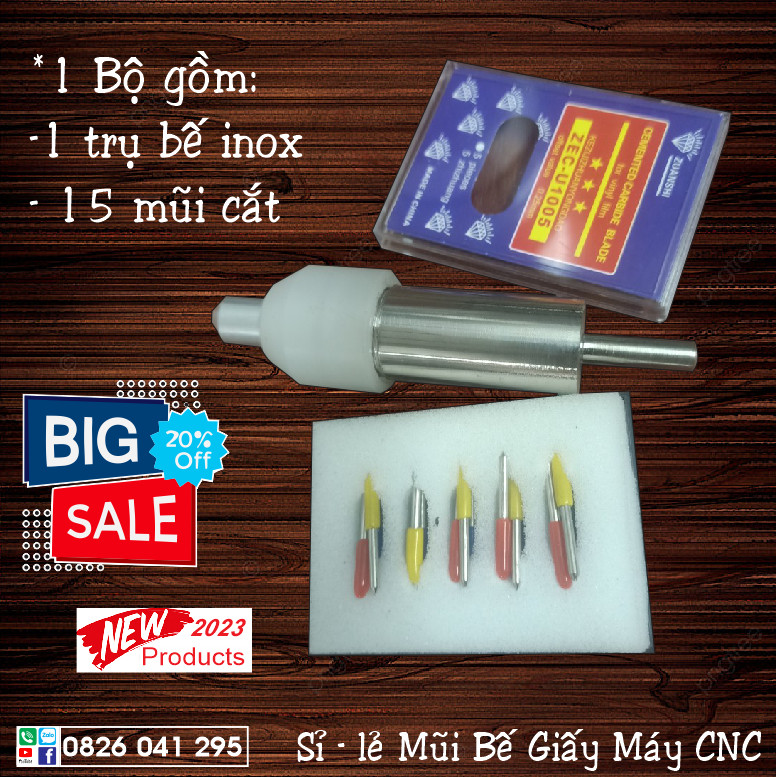 Trụ dao khứa giấy trên máy CNC