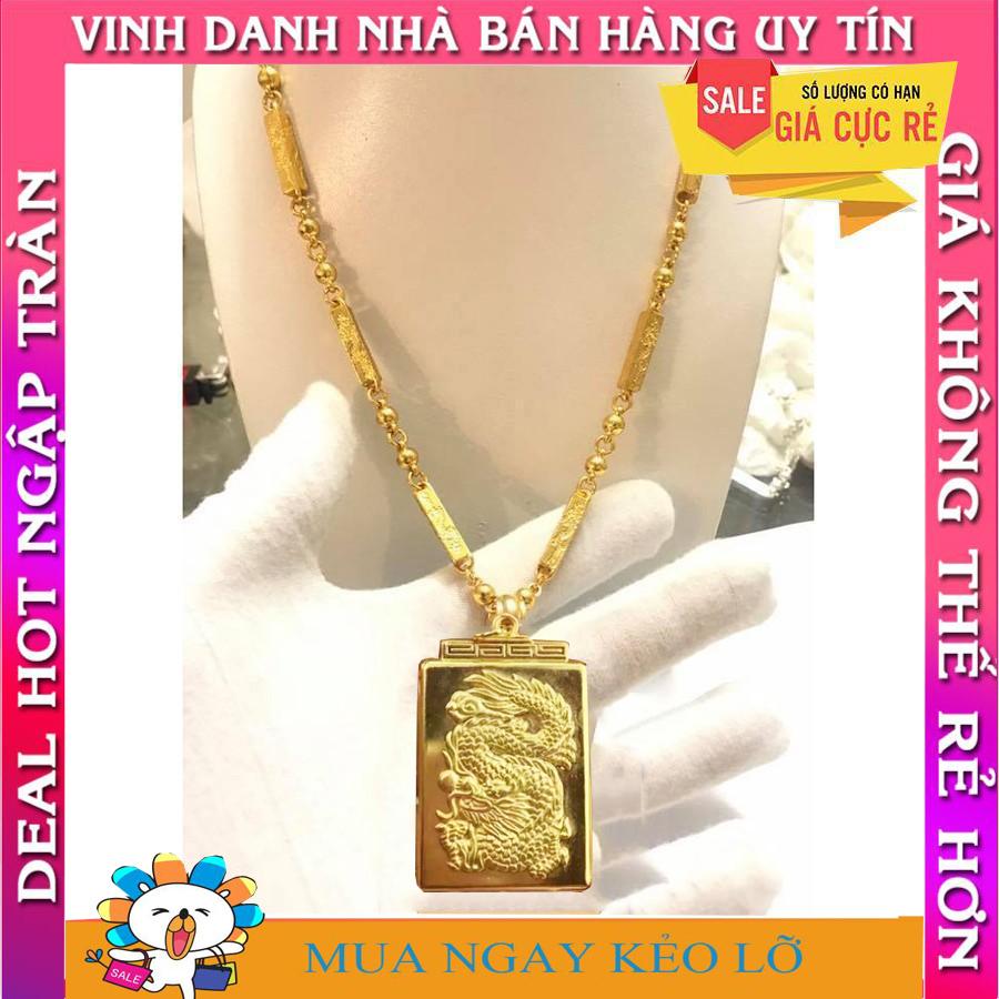 Dây chuyền trúc rồng nam Mặt Rồng Bay cao cấp trang sức mạ vàng 24k ( Ảnh Thật )