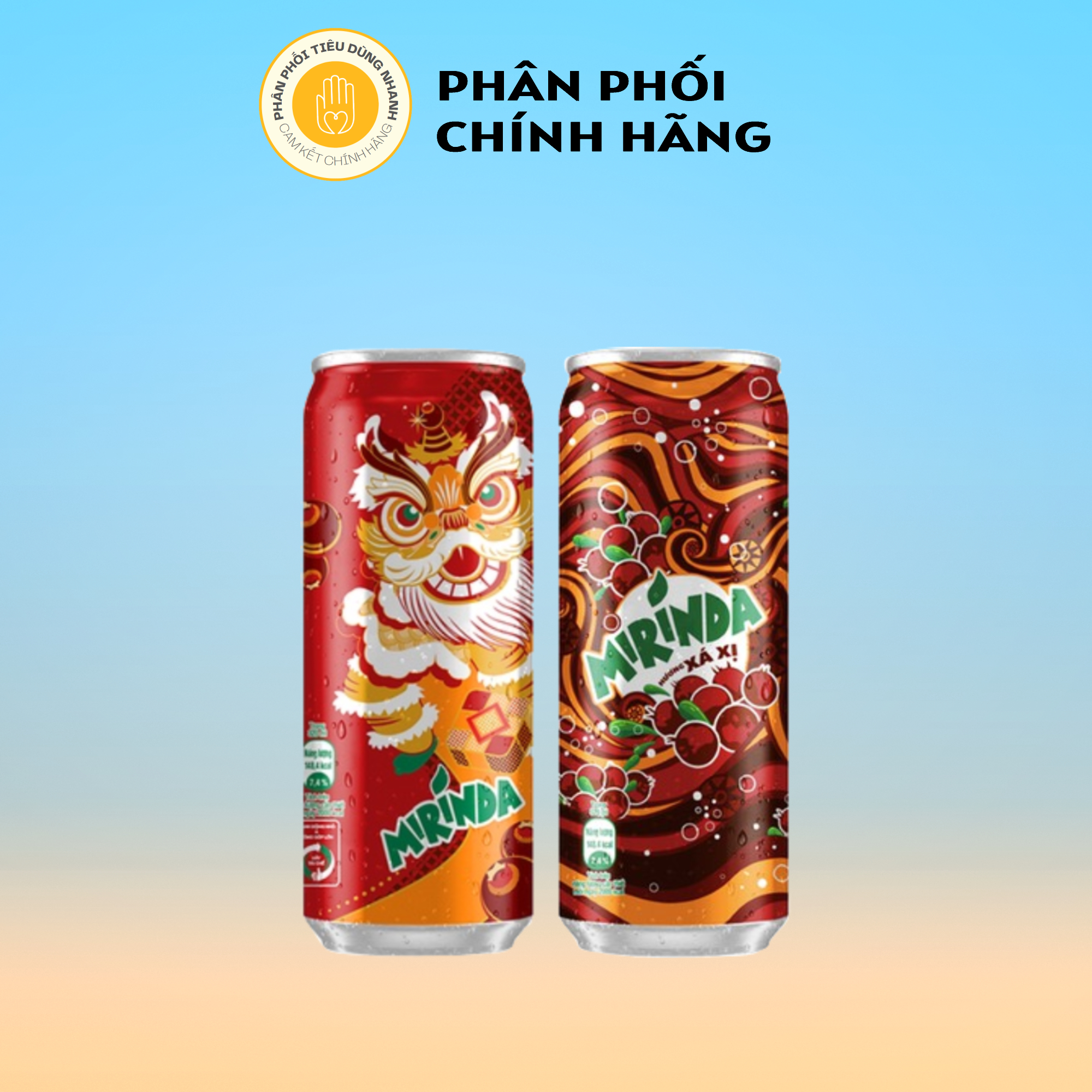 Lon nước ngọt mirinda đá me 330ml