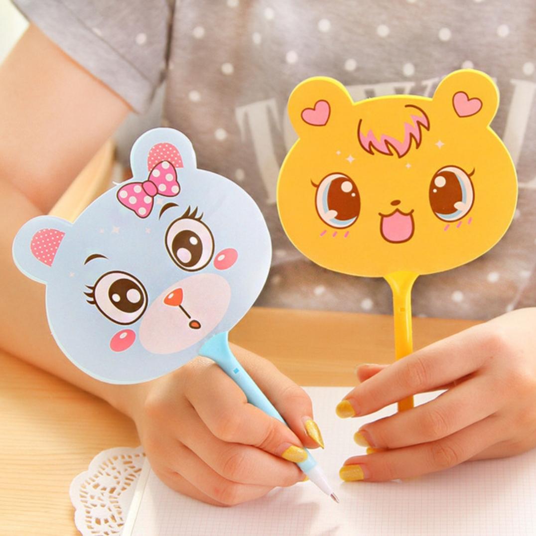 Combo 4 Bút Bi Hình Quạt Cute 4 Màu