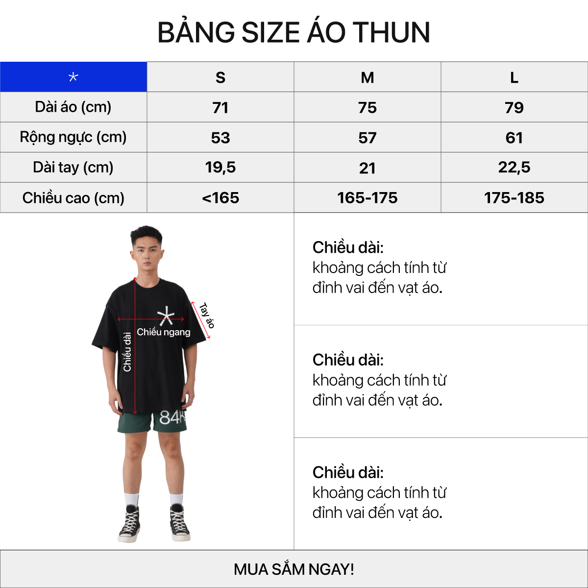 Áo thun Tshirt oversize basic BLUE - thương hiệu 84rising