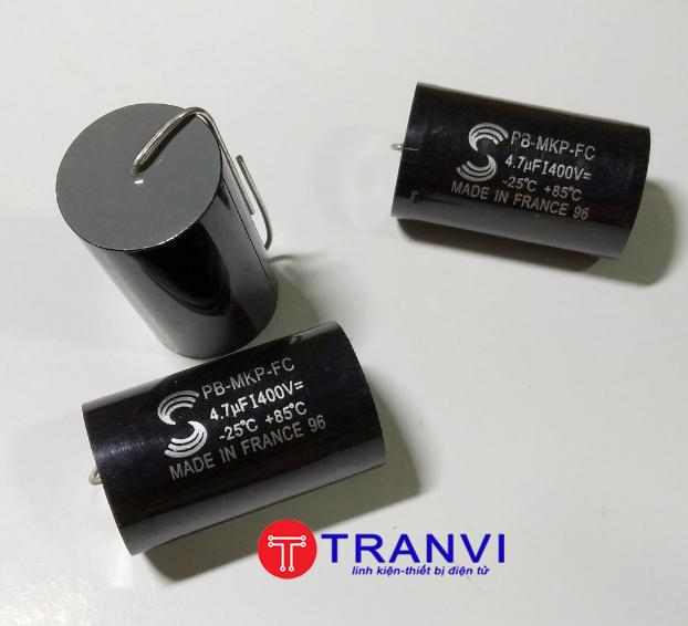 TỤ PHÂN TẦN LOA TREBLE 4,7MF 400V-BỘ 2 CÁI