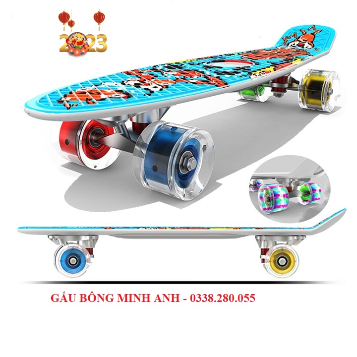 Ván trượt thể thao Penny mẫu mới 2023 ( Có ĐÈN ở bánh xe )
