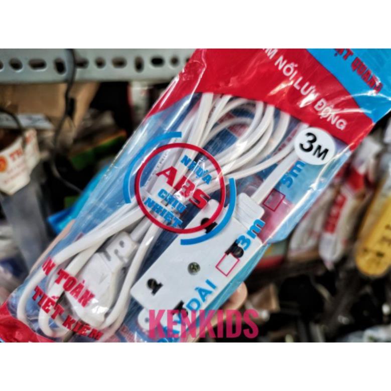 Ổ cắm điện lưu động 3 lỗ dây 3M/5M ( mặt trên và dưới )