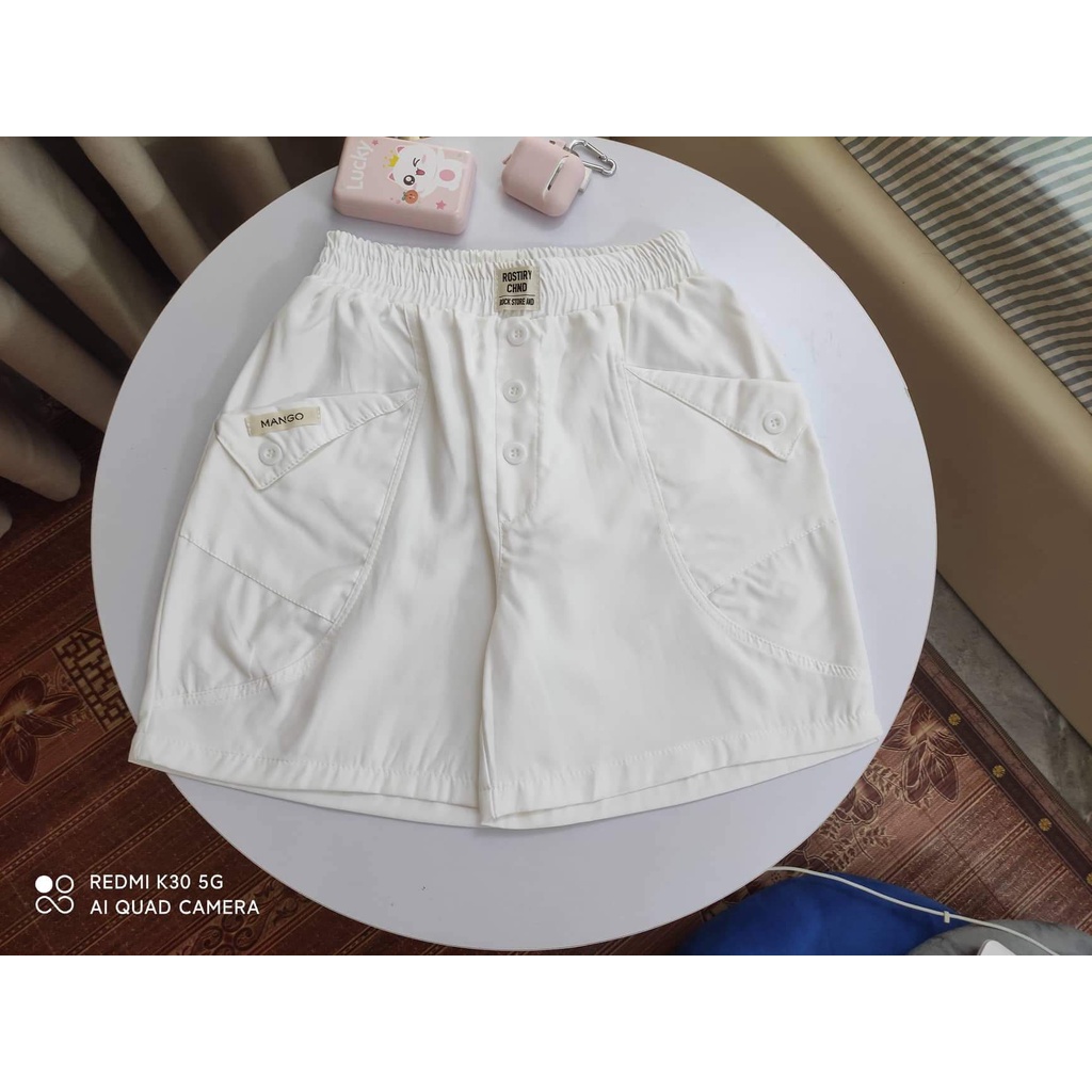 Quần short kaki nữ bigsize từ 40-80kg nhiều màu phối khuy sang chảnh Quần đùi nữ chất kaki mã 35