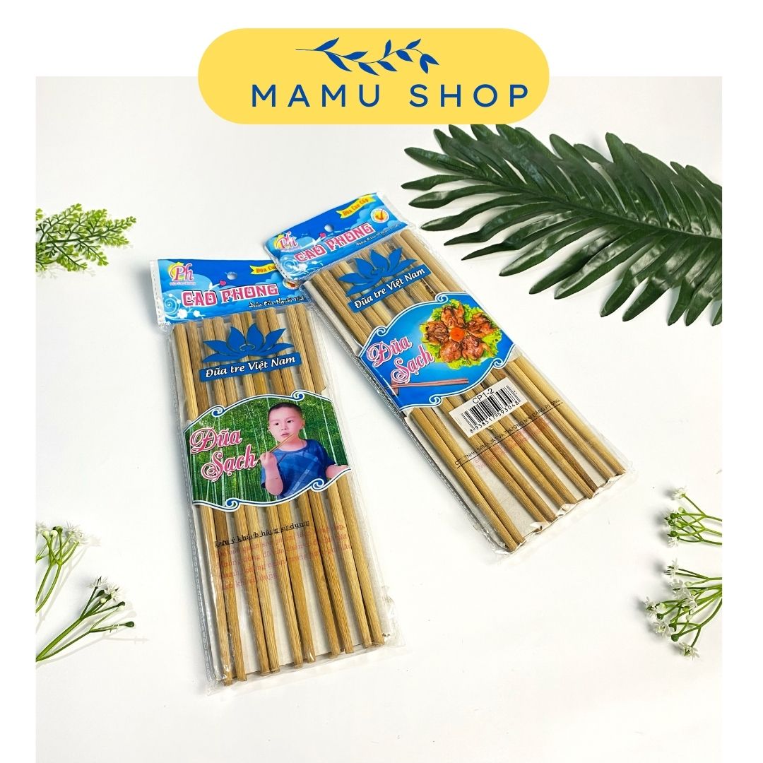 Đũa ăn cơm đũa gỗ tre thường Mamu shop M169