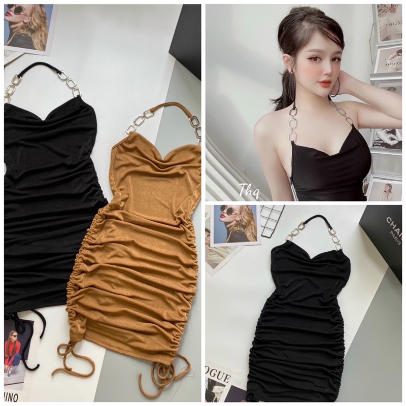 VÁY NỮ BODY DÂY XÍCH NHÚN (HÀNG CÓ SẴN)