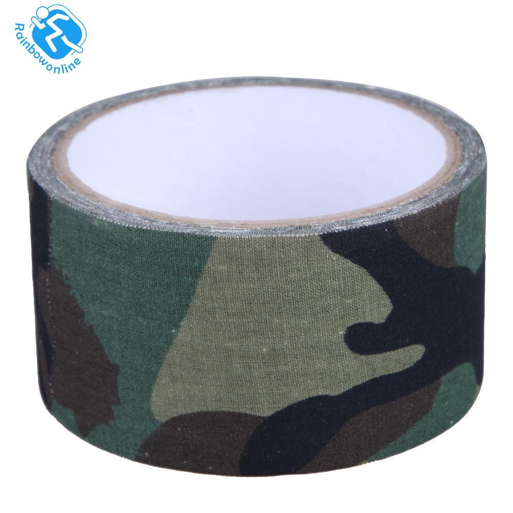 5 cm x 5 m Cam Phối Bọc Ngoài Trời Săn Bắn Bionic Băng Keo Chống Thấm Nước Rừng Ngụy Trang-quốc tế