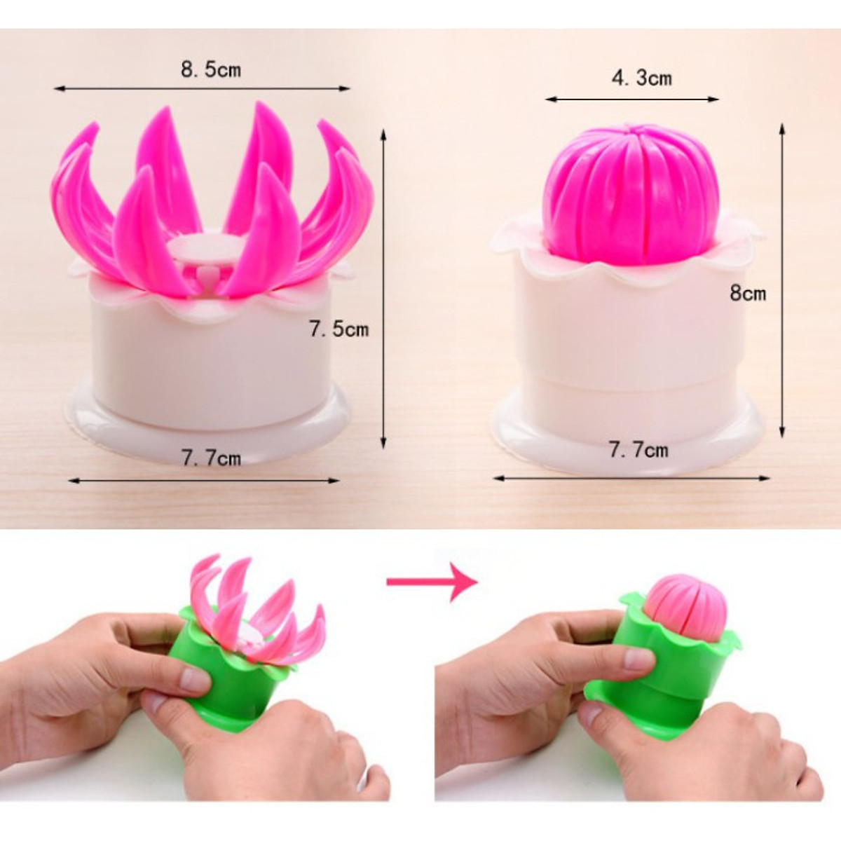 Khuôn tạo hình bánh bao hình hoa sen tạo ra những chiếc bánh đẹp mắt