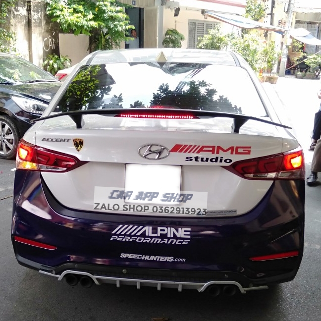 Đuôi Gió Thể Thao Hyundai Accent Lắp Cho Các Đời 2012_2017, 2018_2020. 2021