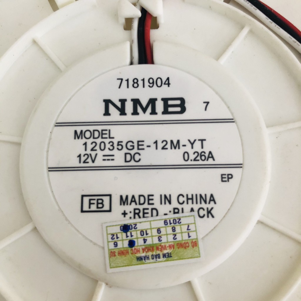 Quạt tủ lạnh SAMSUNG 12cm DC12V 0.26A [Hàng ?Mới]
