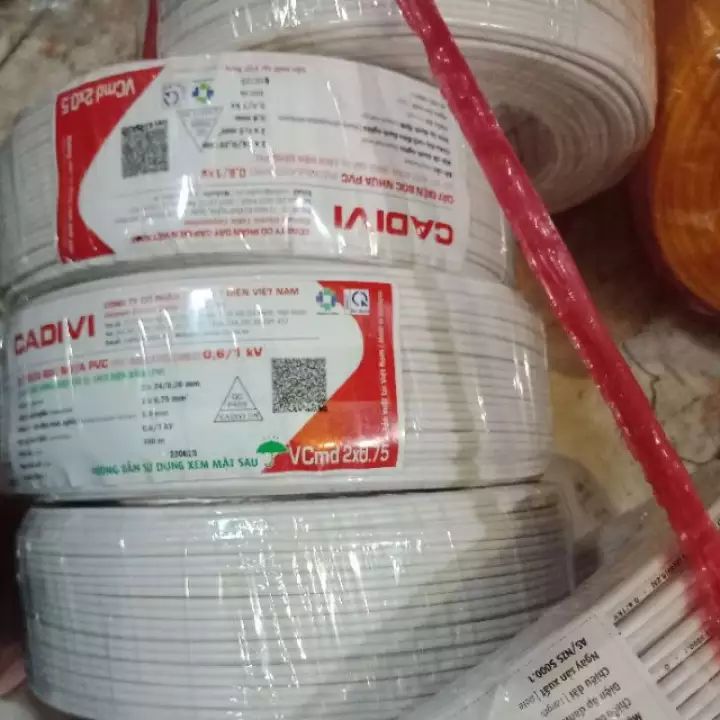 Dây điện đôi mềm 2x0,75 cuộn 100 mét