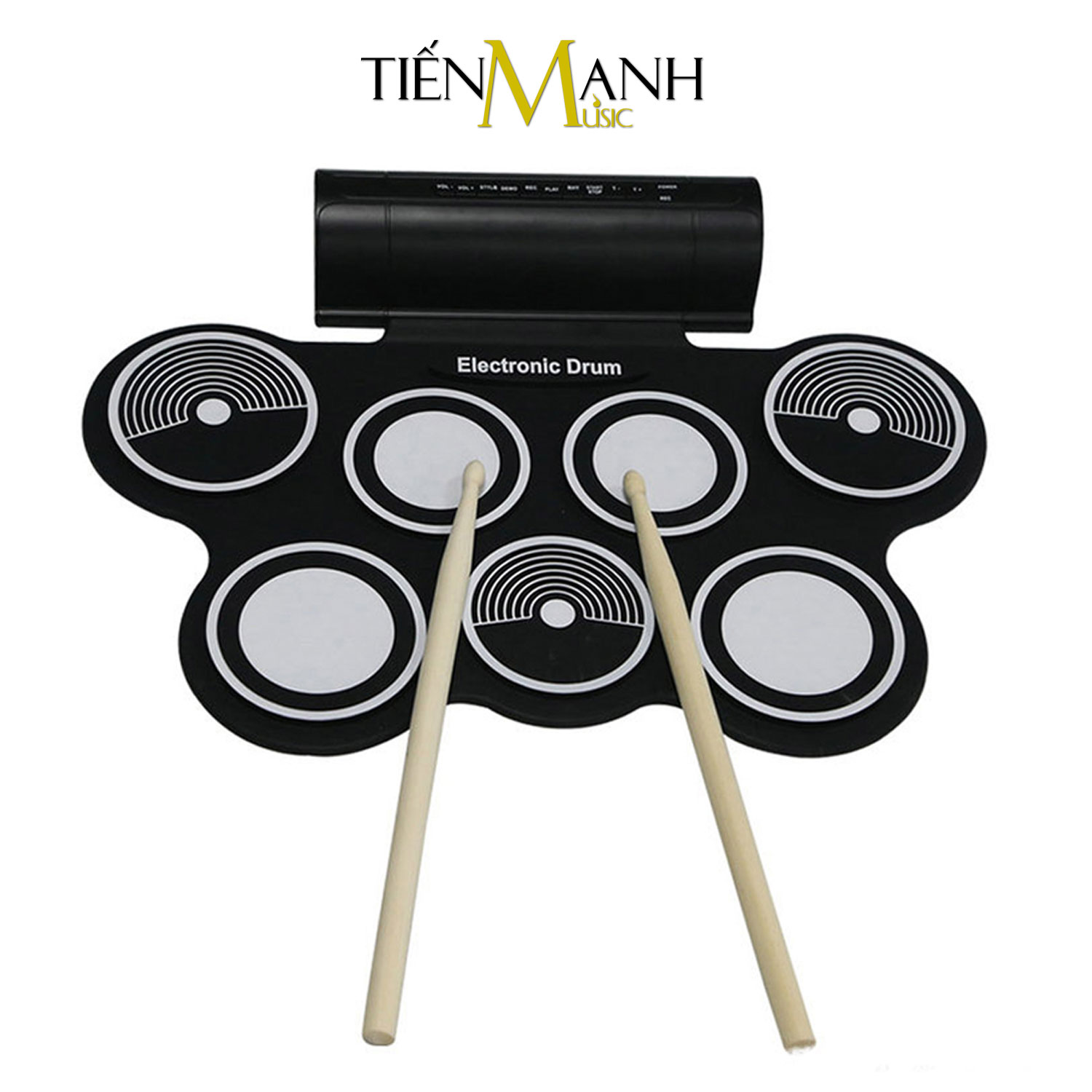 Bộ Trống điện tử 7 Mặt Konix W759 - Electronic Drum Kit Ultra Portable 7 Pad  Digital - Hãng Phân Phối Chính thức
