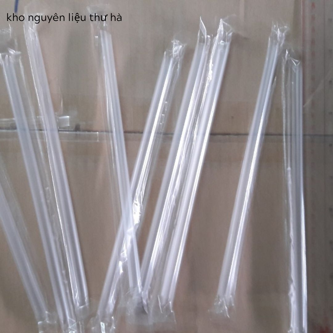 Ống hút phi 8 có màng bọc -Túi 500g ( ống hút nhựa cao cấp ép nilong từng cái an toàn)