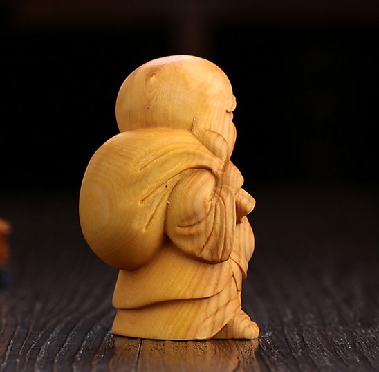 Tượng gỗ gụ Phật di lặc  mini