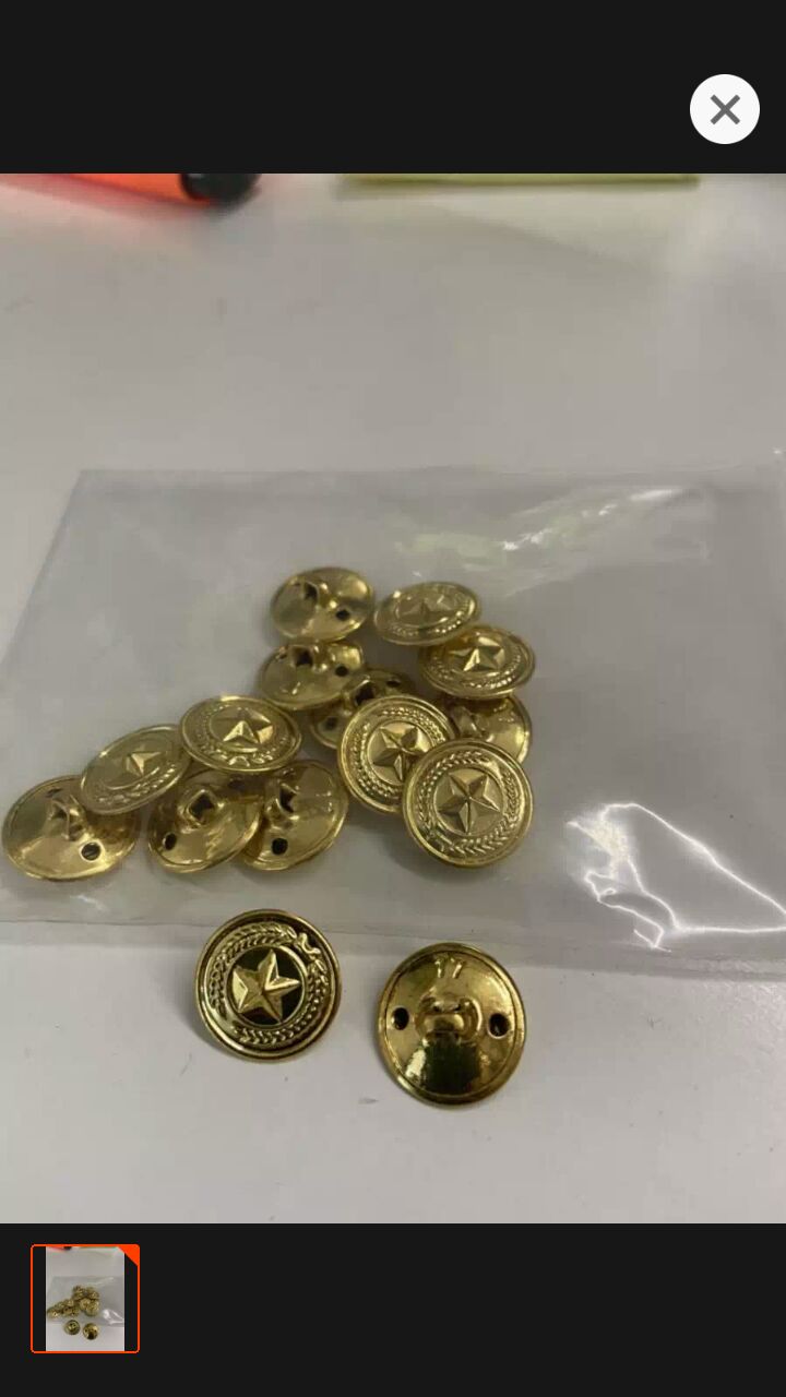 Bộ 10 cúc áo sơ mi - size 1,2_1,5cm chất liệu Đồng