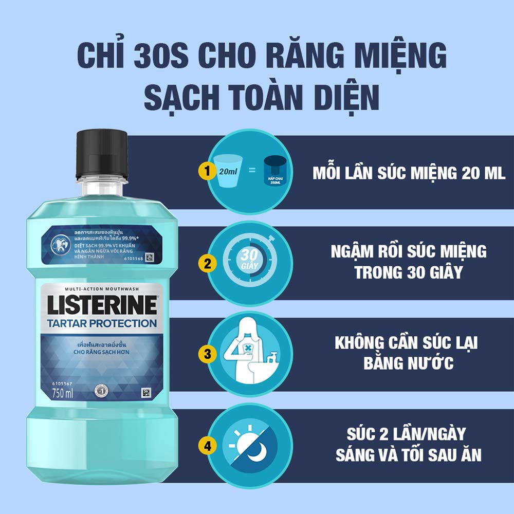 Nước súc miệng Listerine coolmint 250ml Thái Lan