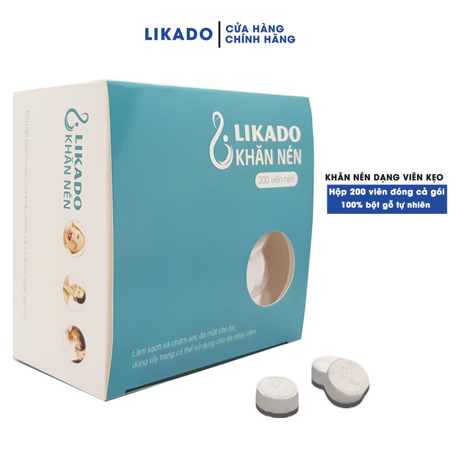 Khăn nén likado dạng viên 200 viên trần