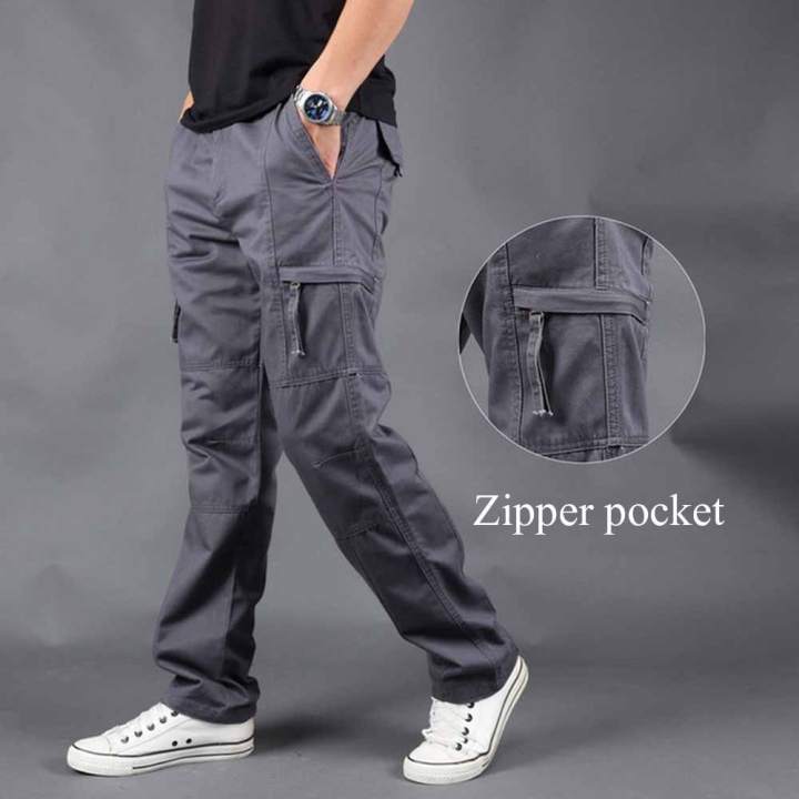 cargo pants with zipper pockets
