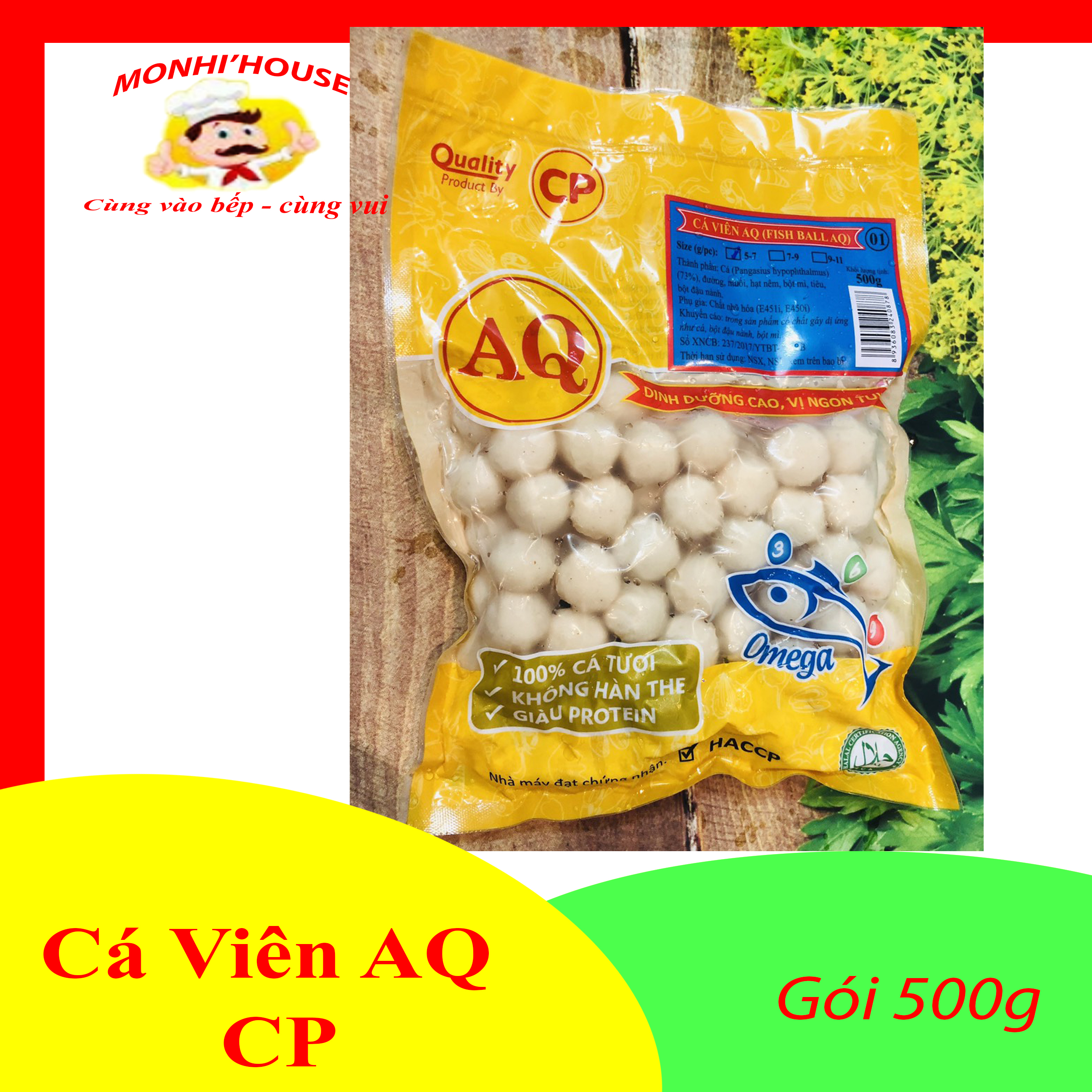 500G Cá viên AQ Hàng CP