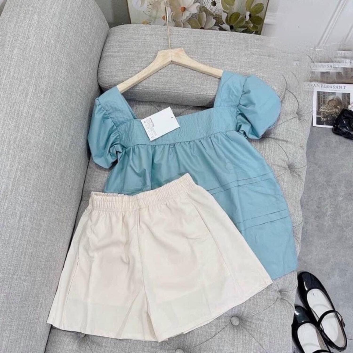 [Mã 44FASHIONSALE560 giảm 10K đơn 50K] Sét bộ Babydoll bigzie 48-95kg