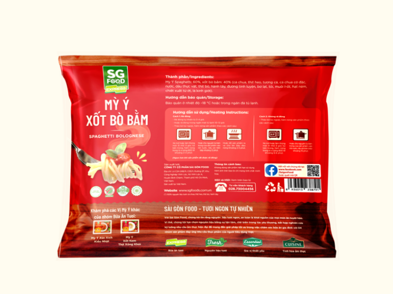 Mỳ Ý Sốt Bò Bằm SG Food (Chỉ Giao Nội Thành HCM)