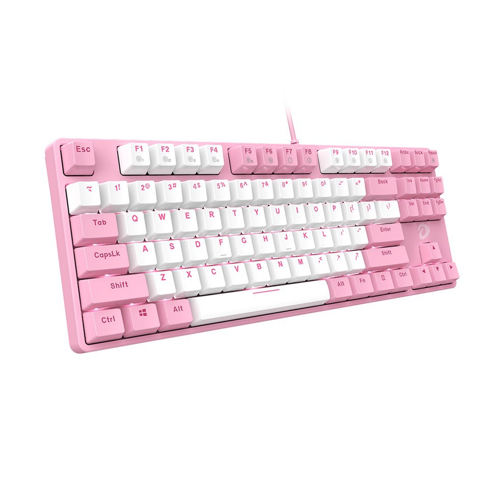 Bàn phím cơ DareU EK87 Pink White Red switch