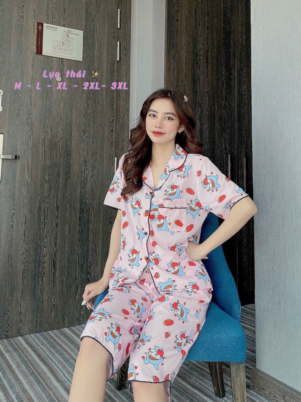 BỘ ĐỒ BỘ PIJAMA LỬNG  -- LỤA THÁI ( 45 - 75 KG)
