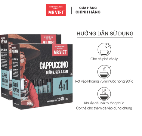 Cà phê Hòa tan Cappuccino -Mr Việt ( Coffee Cappuccino -Mr Viet )