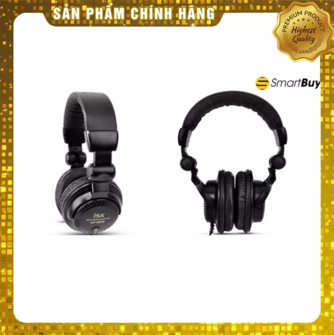 Tai nghe kiểm âm chuẩn phòng thu tai nghe chụp tai có dây, tai nghe isk hp960b cao cấp full box tặng kèm jack bảo hành 12tháng