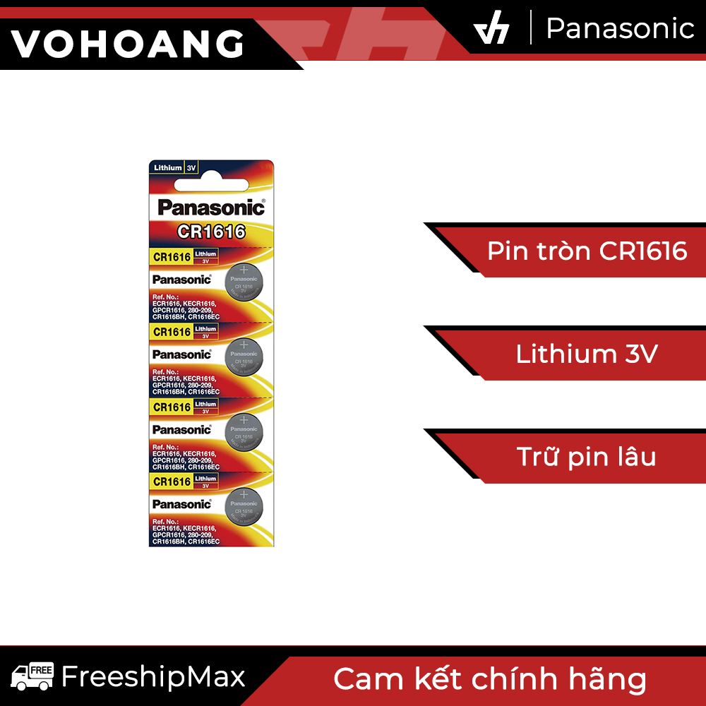4 Pin nút Panasonic CR1616 Lithium 3V dùng cho các loại thiết bị điện tử nhỏ