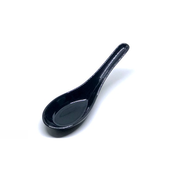 Muỗng cơm súp,chè nhựa Melamine màu đen Size 14cm