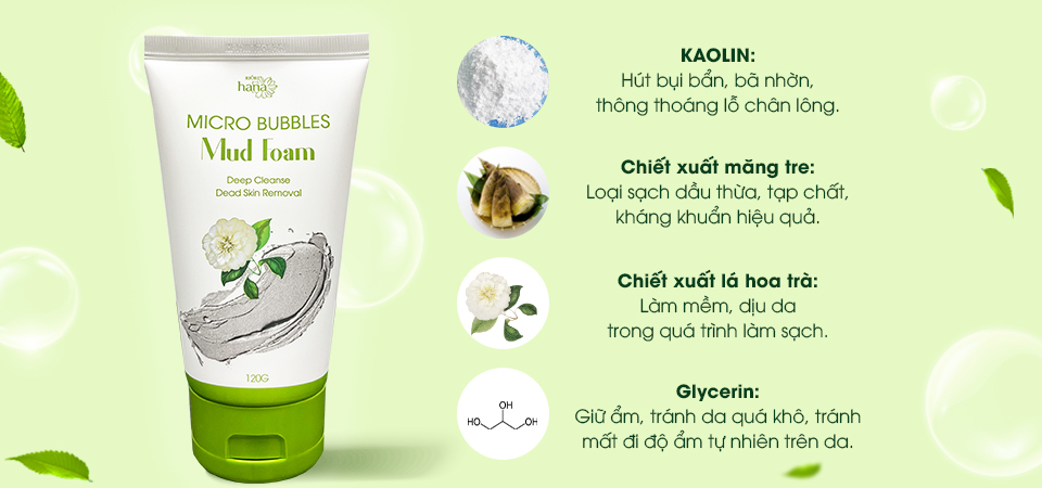 Sữa rửa mặt cho da dầu mụn Micro Bubble Mud Foam - 120g