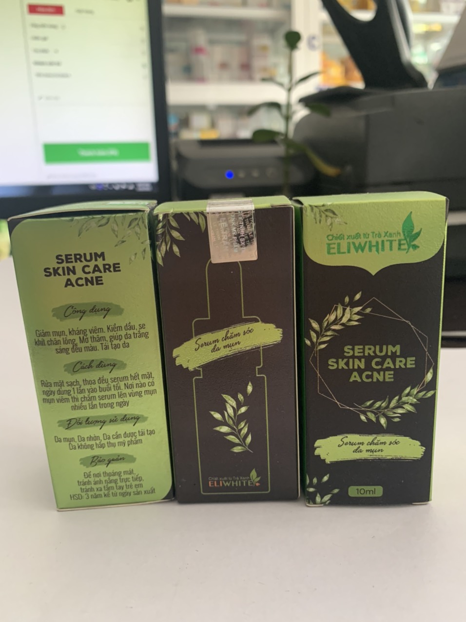 [HCM]Serum Trà xanh ELIWHITE SKIN CARE ACNE 10ml