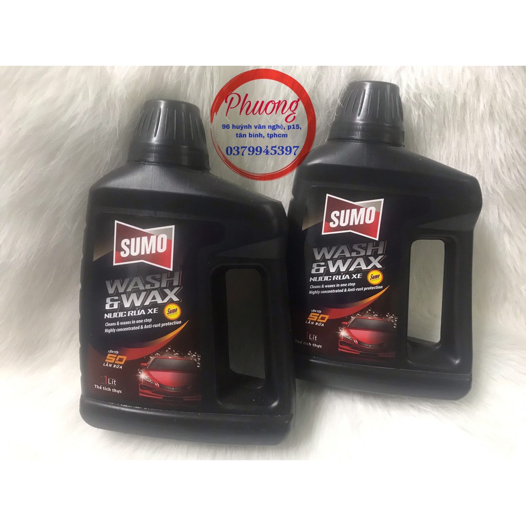 [ HÀNG CÓ SẴN ] Nước rửa xe Sumo wash & wax 1 lít