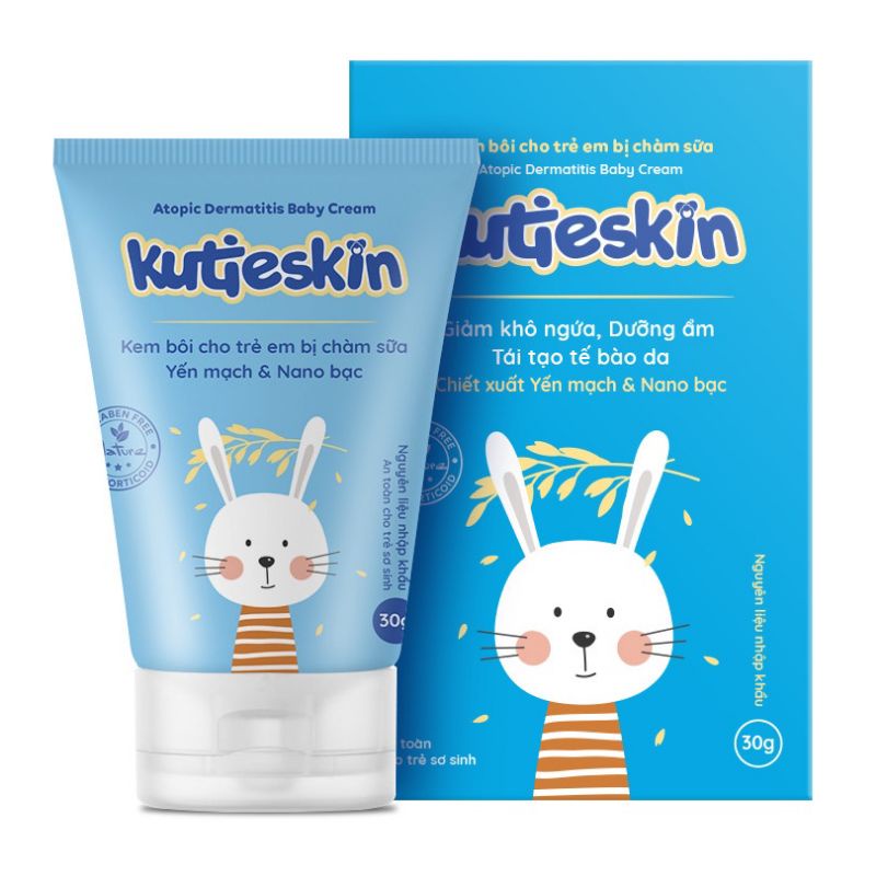 Kem chàm sữa Kutieskin chữa chàm sữa, mụn sữa, viêm da cơ địa cho bé từ sơ sinh (Tuýp 30g)