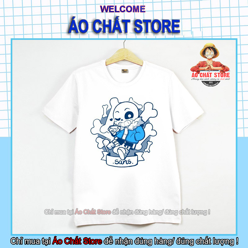 [HCM]Áo thun game Undertale Sans chibi màu trắng | ÁO CHẤT STORE