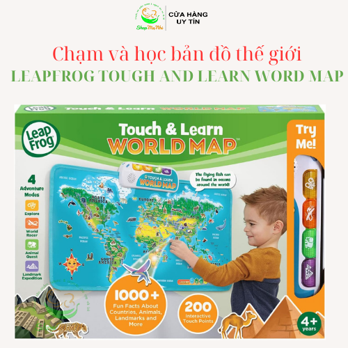 Đồ chơi LeapFrog – Bản đồ thể giới Leap Frog World Map chạm và học.