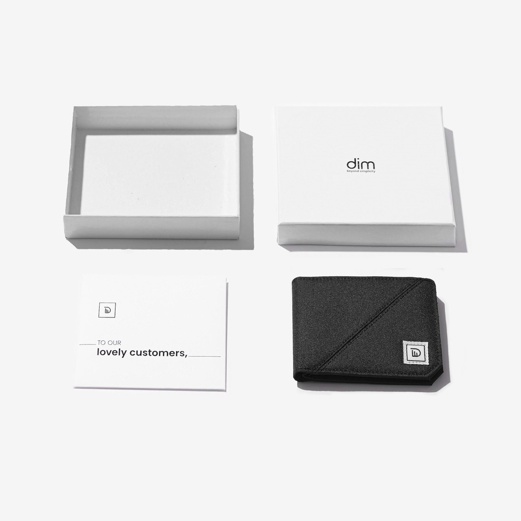 Ví Vải DIM Basic Wallet Unisex ( Đựng 6 - 10 Thẻ  Vải Polyester Canvas Chống Nước Thiết Kế Tối Ưu Chứa Đựng) - Màu Đen