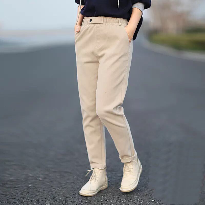 Quần baggy kaki tự sắn ống