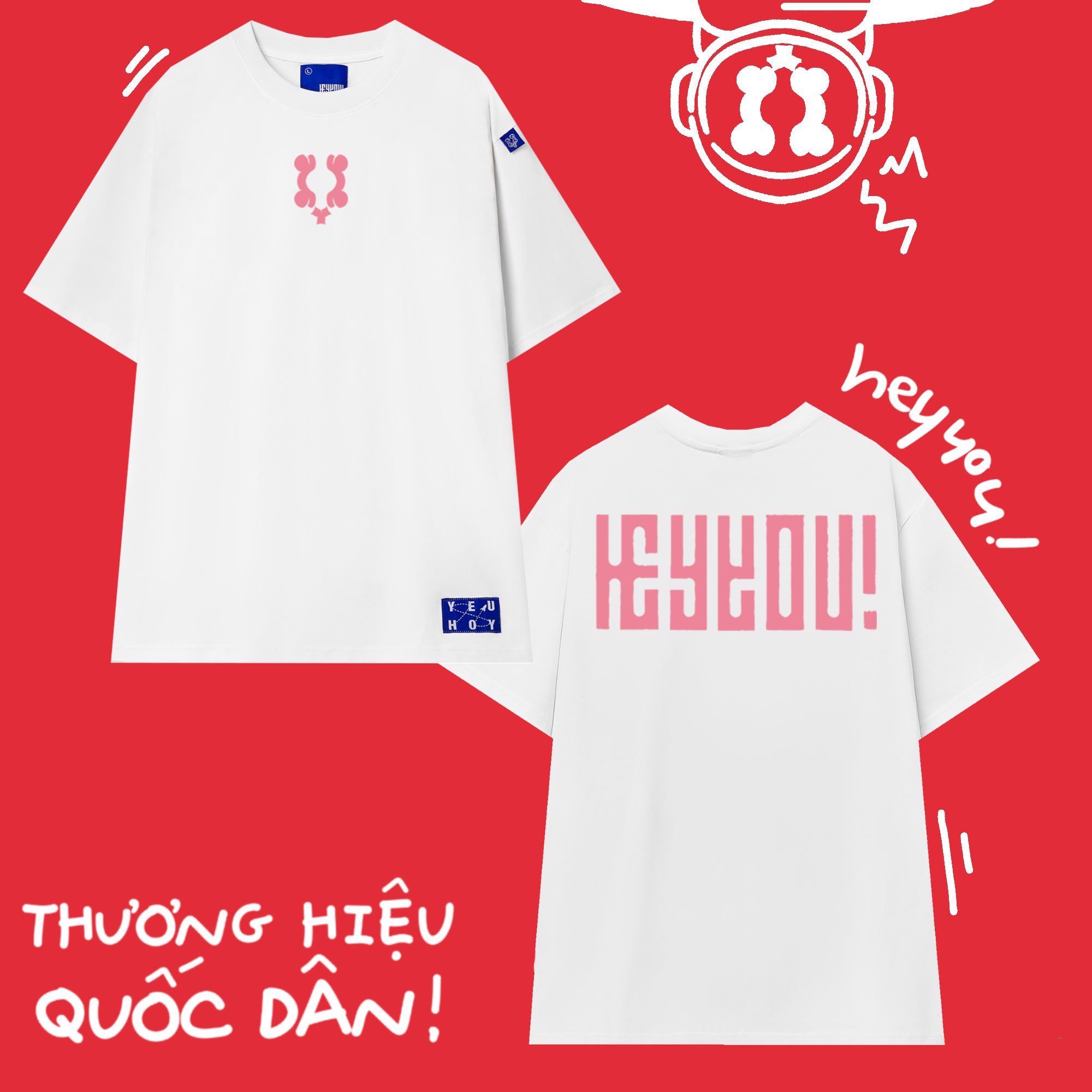 Fashion Kim ÁO THUN HEYYOU BASIC PINK TEE !