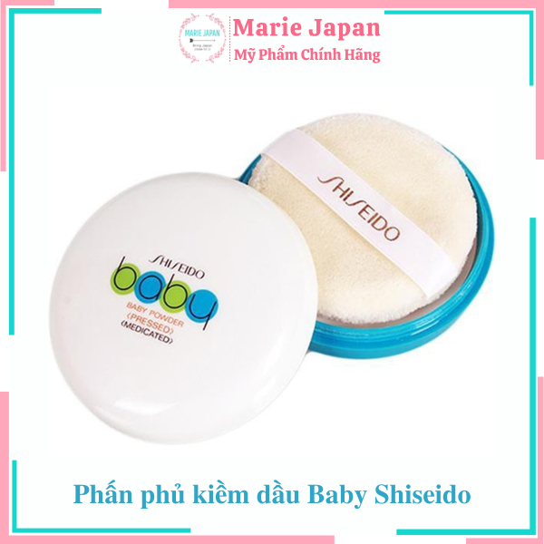 Phấn phủ kiềm dầu Shiseido Baby Powder Presses Nhật Bản - Hộp 50G