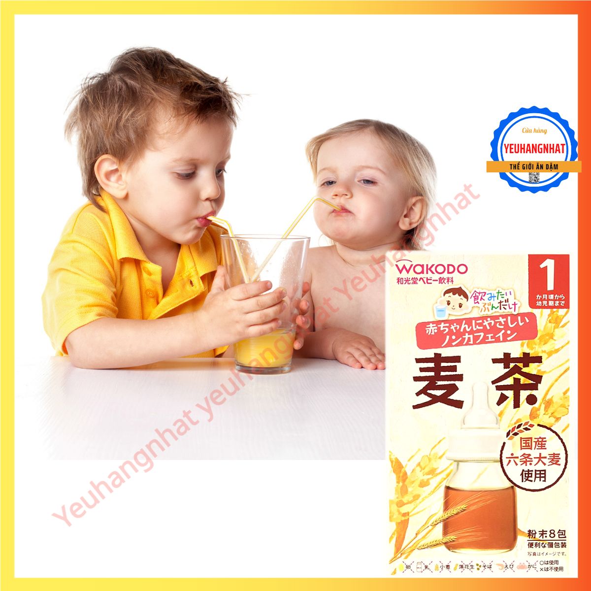 Trà Wakodo vị lúa mạch cho bé từ 1 tháng tuổi Nhật Bản