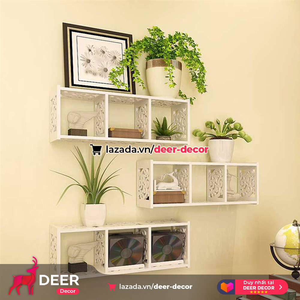 Shelf pattern unique wall-deer decor