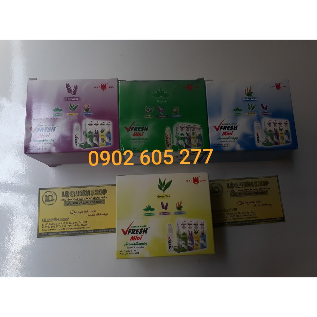 (ảnh thật)Dầu lăn thảo dược vfresh Barley Mint 4ml