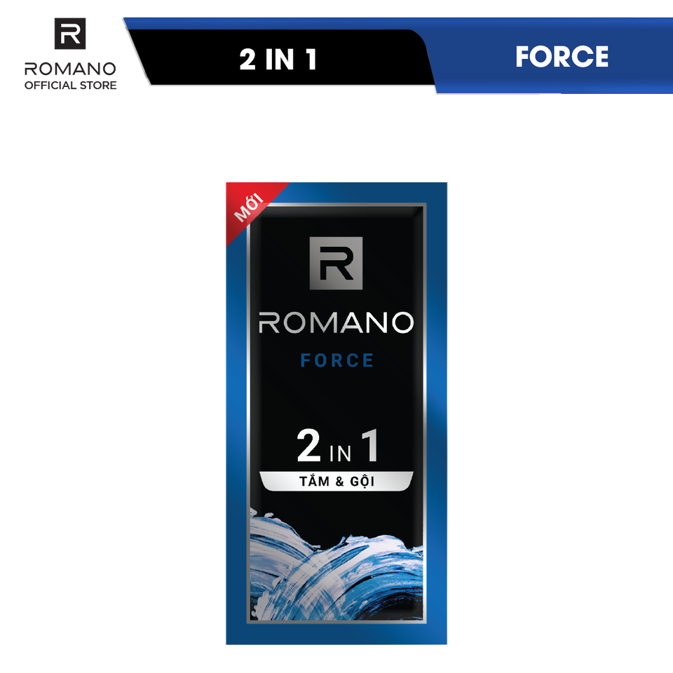 (Tặng 1 sữa tắm 60g) Set 50 gói dầu gội Romano 5g (Xanh lá - Xanh dương - Đỏ - đen - 5in1)
