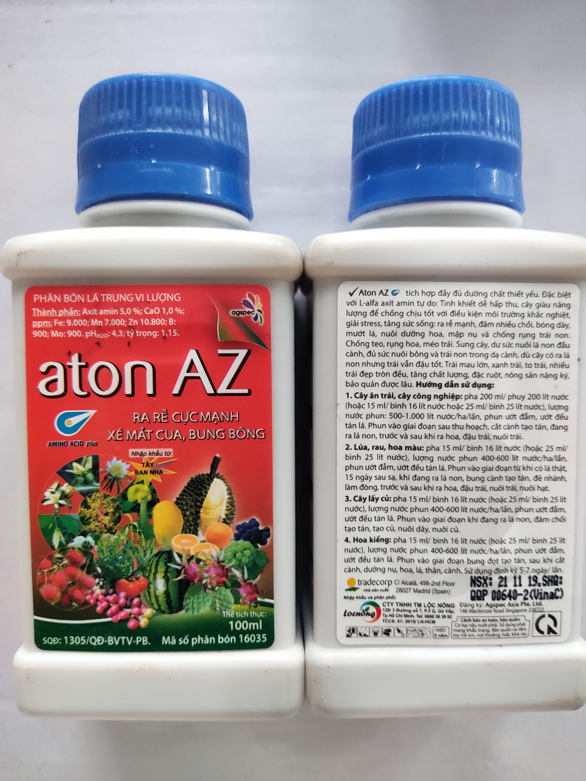 Phân bón lá trung vi lượng Aton AZ - 100ml - Atonaz100cc