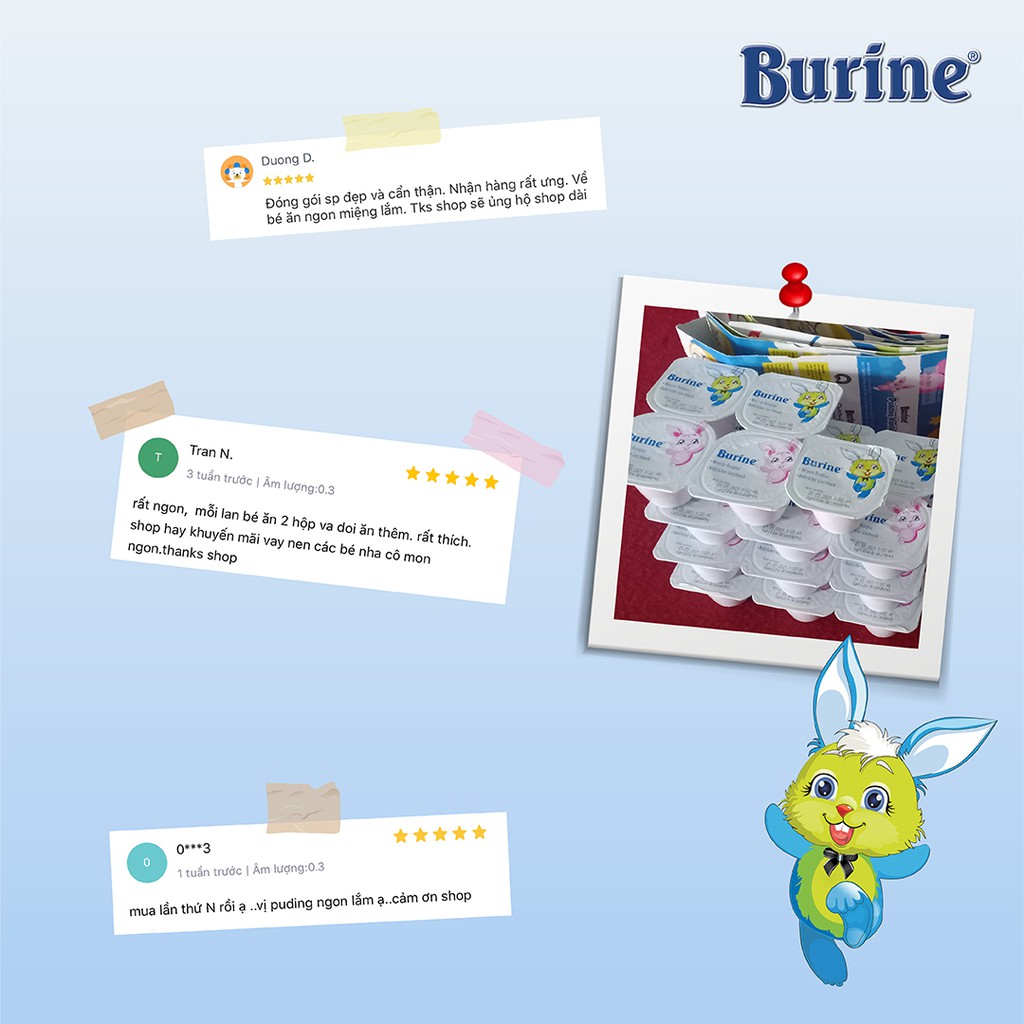 [MUA 2 TẶNG 1] Cháo Sữa Burine Đủ Vị Vani, Bích Quy, Pudding (THU VỎ GIẤY)